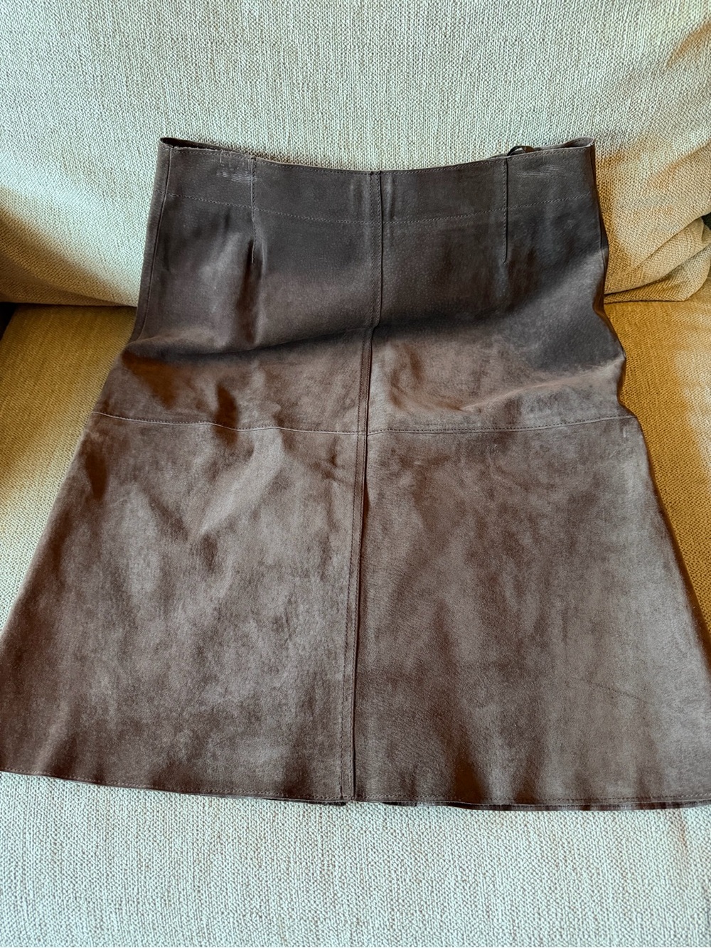 Isaac Mizrahi Brown Suede Mini Skirt